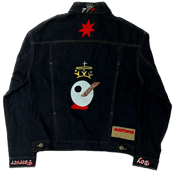 "STATIC SHOCK" BLACK DENIM JACKET